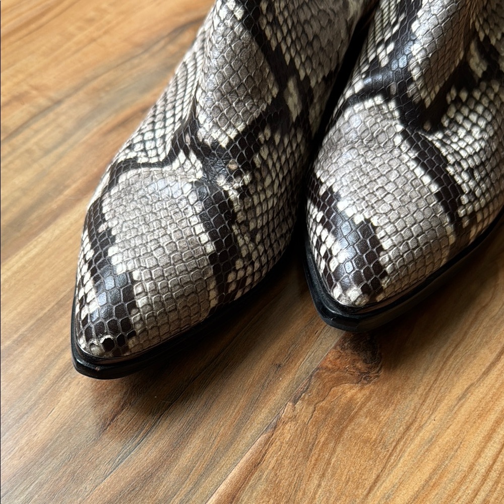 Marc Fisher Snakeskin Ankle Boots - Picture 2 of 4